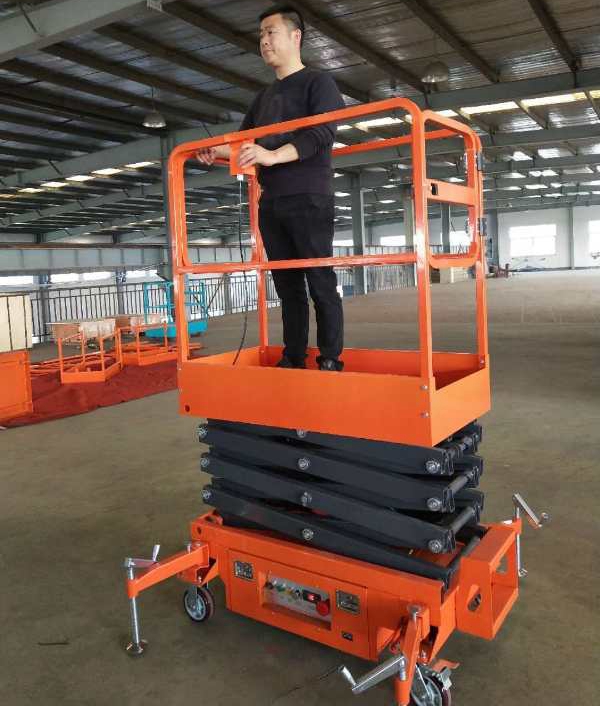 上海客戶訂購一臺小型半自動升降平臺 半自動升降平臺